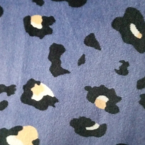 🌠 #191 Leopard Print Blue Pajama or Lounge Set - Picture 3 of 11